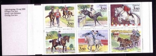 SCHWEDEN MH 150 POSTFRISCH(MINT) REIT- und FAHRTURNIER PFERDE 1990