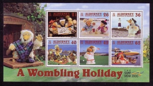 ALDERNEY BLOCK 7 POSTFRISCH(MINT) DIE WOMBLES A WOMBLING HOLIDAY 2000 LEUCHTTURM