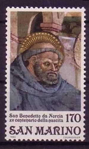 SAN MARINO MI-NR. 1205 POSTFRISCH(MINT) MITLÄUFER 1980 - HL. BENEDIKT