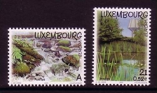LUXEMBOURG MI-NR. 1530-1531 POSTFRISCH(MINT) EUROPA 2001 WASSER