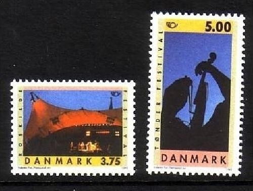 DÄNEMARK MI-NR. 1105-1106 POSTFRISCH(MINT) NORDEN 1995 TOURISMUS MUSIKFESTIVAL
