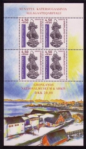 GRÖNLAND BLOCK 16 POSTFRISCH(MINT) GRÖNLÄNDISCHES NATIONALMUSEUM NADELKISSEN