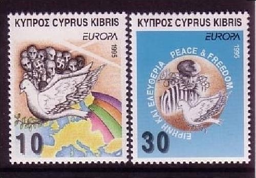 ZYPERN MI-NR. 854-855 POSTFRISCH(MINT) EUROPA CEPT 1995 FRIEDEN UND FREIHEIT