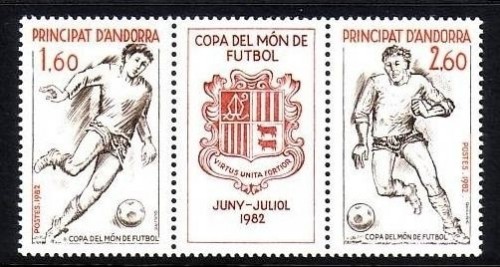 ANDORRA FRANZÖSISCH MI-NR. 323-324 POSTFRISCH(MINT) FUSSBALL WELTMEISTERSCHAFT SPANIEN 1982