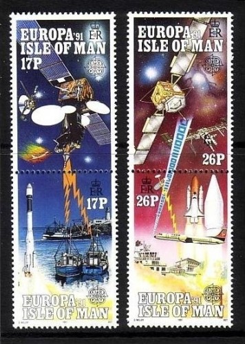 INSEL MAN MI-NR. 464-467 POSTFRISCH(MINT) EUROPA 1991 EUROPÄISCHE WELTRAUMFAHRT