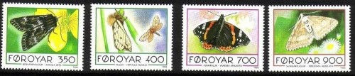 FÄRÖER MI-NR. 252-255 POSTFRISCH(MINT) SCHMETTERLINGE 1993