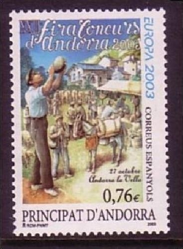 ANDORRA (SPAN) MI-NR. 301 POSTFRISCH(MINT) EUROPA 2003 - PLAKATKUNST