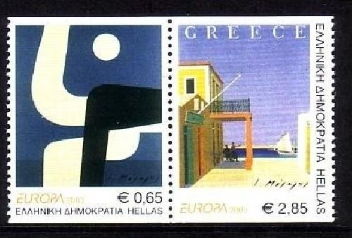GRIECHENLAND MI-NR. 2150-2151 C ZD POSTFRISCH(MINT) EUROPA 2003 - PLAKATKUNST