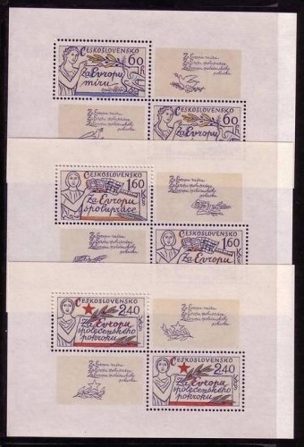 TSCHECHOSLOWAKEI MI-NR. 2407-2409 POSTFRISCH(MINT) KLEINBOGENSATZ KSZE 1977