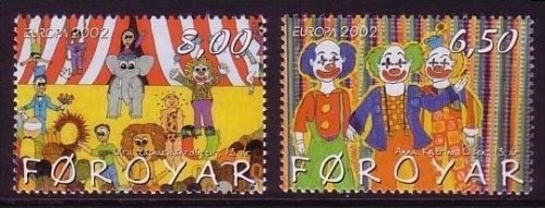 FÄRÖER MI-NR. 423-424 POSTFRISCH(MINT) EUROPA 2002 ZIRKUS