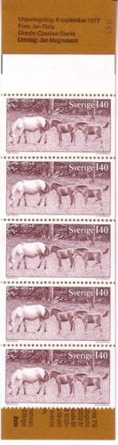 SCHWEDEN MH mit 5 x 993 POSTFRISCH(MINT) GOTLANDPONIES