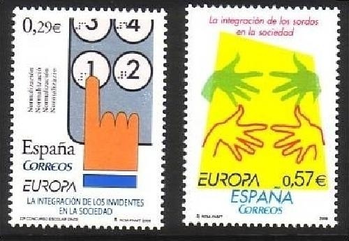 SPANIEN Mi-Nr. 4156-4157 POSTFRISCH(MINT) EUROPA 2006 - INTEGRATION