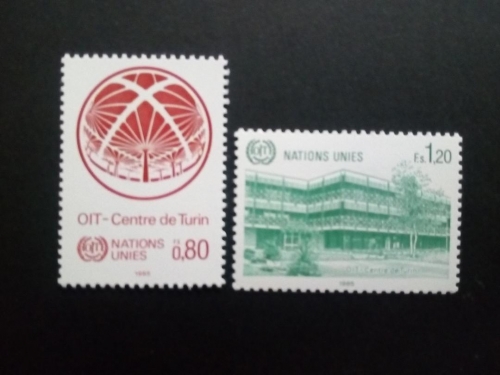 UNO GENF MI-NR. 127-128 POSTFRISCH(MINT) TURINER ZENRTUM DER ILO 1985