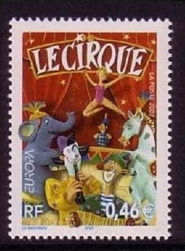 FRANKREICH MI-NR. 3603 POSTFRISCH(MINT) EUROPA 2002 ZIRKUS ELEFANT PFERD CLOWN