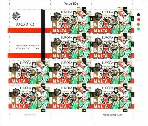 MALTA MI-NR. 661-662 POSTFRISCH(MINT) KLEINBOGENSATZ EUROPA 1982 HISTORISCHE EREIGNISSE