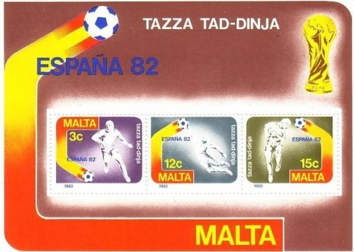 MALTA BLOCK 7 POSTFRISCH(MINT) FUSSBALL WM SPANIEN 1982