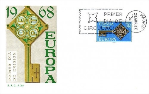SPANIEN MI-NR. 1755 FDC CEPT 1968 SCHLÜSSEL