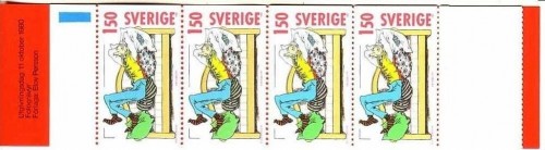 SCHWEDEN MH mit 10 x 1127 C POSTFRISCH(MINT) SCHWEDISCHE COMICFIGUR LEBENSKÜNSTLER KRONBLOM
