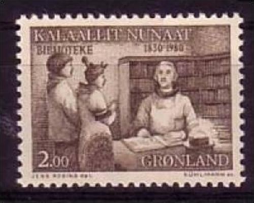 GRÖNLAND MI-NR. 123 POSTFRISCH(MINT) BIBLIOTHEK 1980