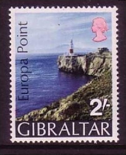 GIBRALTAR MI-NR. 236 x POSTFRISCH MITLÄUFER 1970 KÜSTE GIBRALTARS LEUCHTTURM