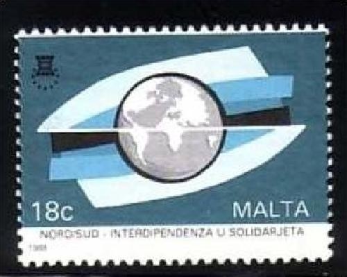 MALTA MI-NR. 797 POSTFRISCH(MINT) EUROPA MITLÄUFER 1988 SOLIDARITÄT ZWISCHEN NORD UND SÜD