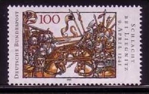DEUTSCHLAND MI-NR. 1511 POSTFRISCH(MINT) MITLÄUFER 1991 SCHLACHT BEI LIEGNITZ