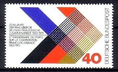 DEUTSCHLAND MI-NR. 753 POSTFRISCH(MINT) MITLÄUFER 1973 DEUTSCH- FRANZÖSISCHE ZUSAMMENARBEIT