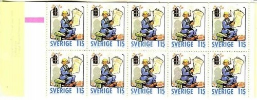 SCHWEDEN MH mit 10 x 1125 D POSTFRISCH(MINT) SCHWEDISCHE COMICFIGUR REKRUT 91 KARLSSON 1980