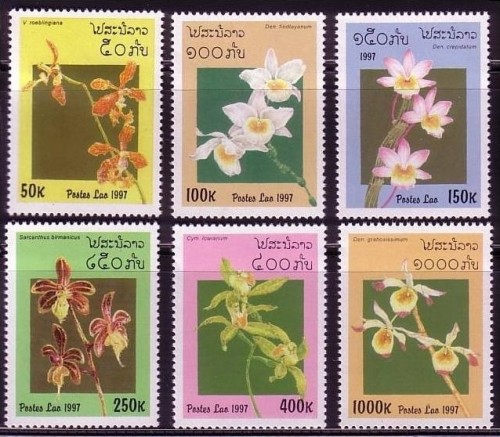 LAOS MI-NR. 1577-1582 POSTFRISCH(MINT) ORCHIDEEN