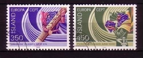 ISLAND MI-NR. 578-579 GESTEMPELT(USED) EUROPA 1982 HISTORISCHE EREIGNISSE
