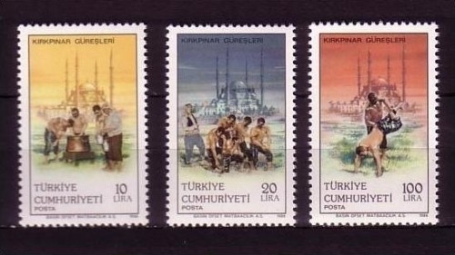 TÜRKEI MI-NR. 2751-2753 POSTFRISCH(MINT) NATIONALE RINGWETTKÄMPFE SELIM MOSCHEE