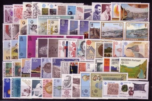 EUROPA CEPT JAHRGANG 1983 POSTFRISCH(MINT) 69 WERTE OHNE BLÖCKE GROSSE WERKE