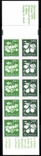 SCHWEDEN MH 180 POSTFRISCH(MINT) BEEREN und FRÜCHTE 1993