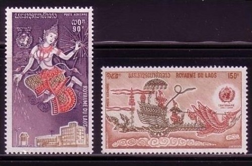 LAOS MI-NR. 368-369 POSTFRISCH(MINT) INTERNATIONALE METEOROLOGISCHE ZUSAMMENARBEIT - NANA MEKHALA - SONNENWAGEN