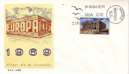 SPANIEN MI-NR. 1808 FDC CEPT 1969