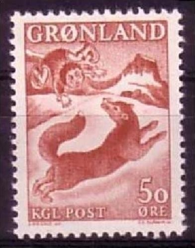 GRÖNLAND MI-NR. 66 POSTFRISCH(MINT) SAGEN "VOM JUNGEN UND DEM FUCHS"