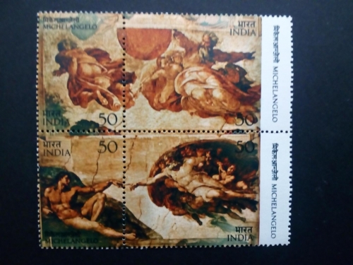 INDIEN MI-NR. 631-633 POSTFRISCH(MINT) MICHELANGELO 1975