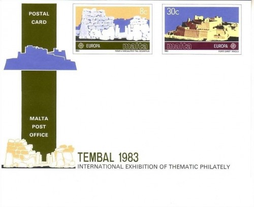 MALTA MI-NR. 680-681 POSTFRISCH(MINT) Sonderpostkarte P 22 TEMBAL 1983 GROSSE WERKE