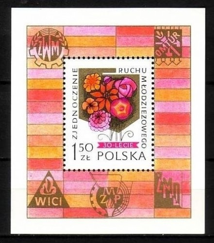 POLEN BLOCK 72 POSTFRISCH(MINT) BLUMENSTRAUSS 1978
