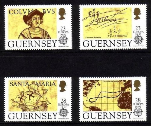 GUERNSEY MI-NR. 549-552 POSTFRISCH(MINT) EUROPA 1992 ENTDECKUNG AMERIKAS COLUMBUS SCHIFFE