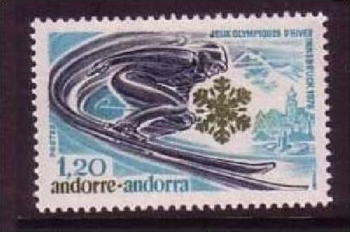 ANDORRA FRANZÖSISCH MI-NR. 272 POSTFRISCH(MINT) OLYMPISCHE WINTERSPIELE INNSBRUCK 1976 - SKIABFAHRT
