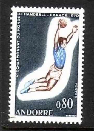 ANDORRA FRANZÖSISCH MI-NR. 221 POSTFRISCH(MINT) HANDBALL WM 1970
