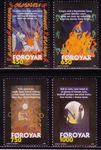 FÄRÖER MI-NR. 328-331 POSTFRISCH(MINT) NORDISCHE SAGENWELT 1998