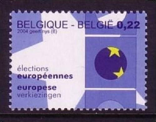 BELGIEN MI-NR. 3304 POSTFRISCH(MINT) MITLÄUFER 2004 EU-WAHLEN