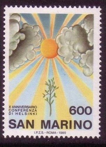 SAN MARINO MI-NR. 1323 POSTFRISCH(MINT) KSZE 1985 SONNE WOLKEN PFLANZE