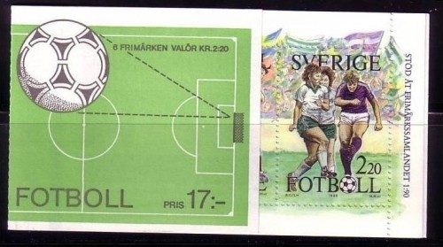 SCHWEDEN MH 134 POSTFRISCH(MINT) TAG DER BRIEFMARKE 1988 FUSSBALL