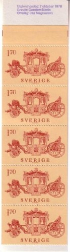 SCHWEDEN MH mit 5 x 1044 POSTFRISCH(MINT) KRÖNUNGSKAROSSE