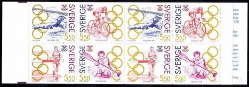 SCHWEDEN MH 172 POSTFRISCH(MINT) OLYMPISCHE SPIELE SCHWIMMEN RADFAHREN KAJAK