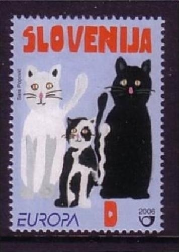SLOWENIEN MI-NR. 587 POSTFRISCH EUROPA 2006 INTEGRATION KATZEN