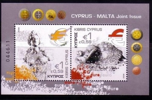 ZYPERN BLOCK 28 POSTFRISCH(MINT) EINFÜHRUNG DER EURO-WÄHRUNG AUF ZYPERN 2008